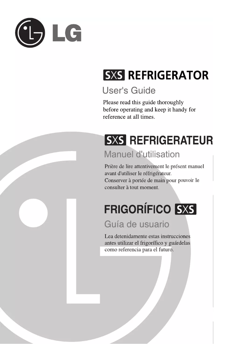 First page image of the manual for GRG2263STBA