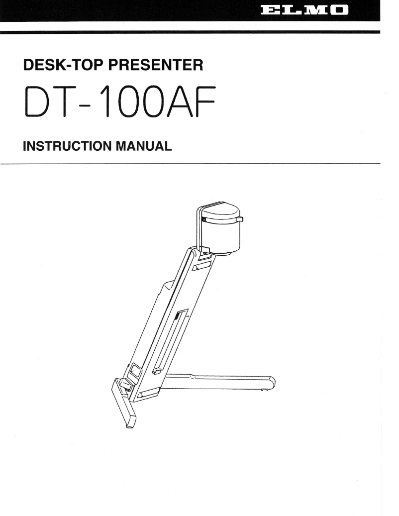Page 1 of the manual User Manual Elmo DT-100AF