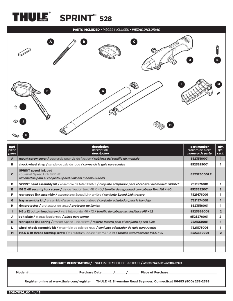 Image de la première page du manuel de l'appareil Sprint 528