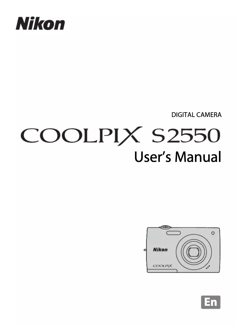 Page 1 of the manual User Manual Nikon Coolpix S2550