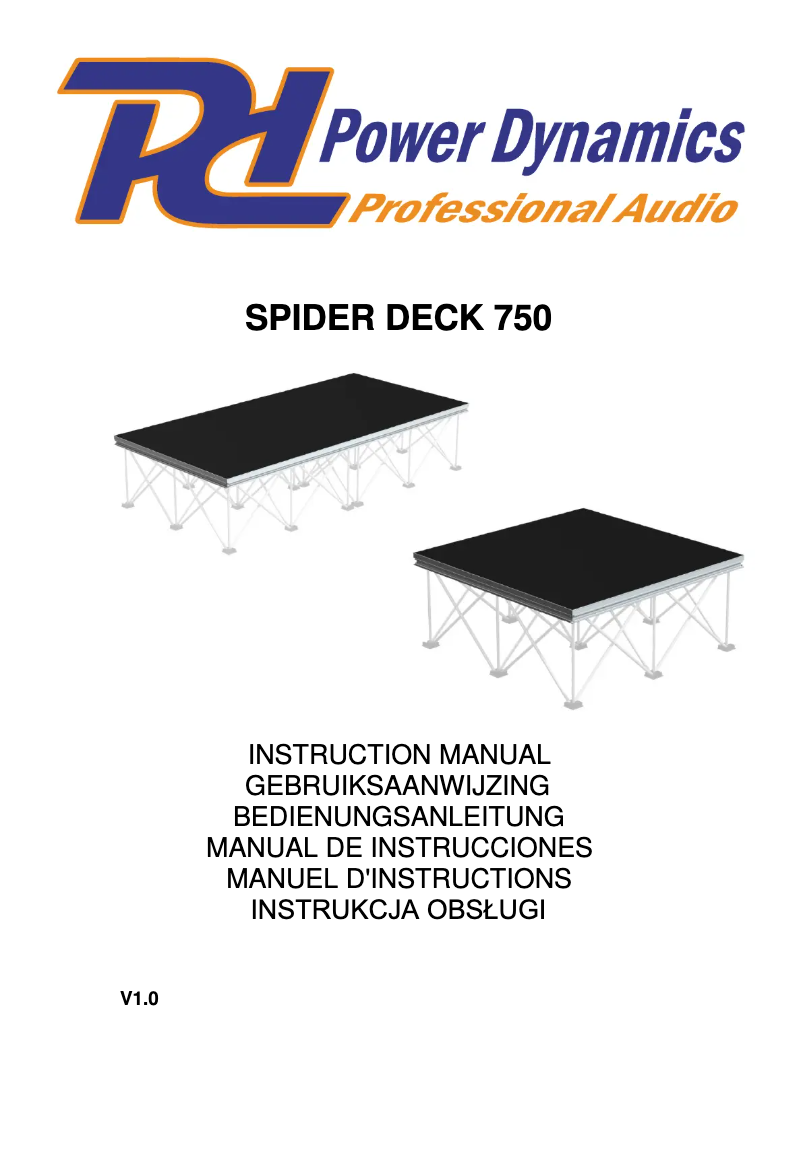 Page 1 of the manual User Manual Power Dynamics Spider Deck750