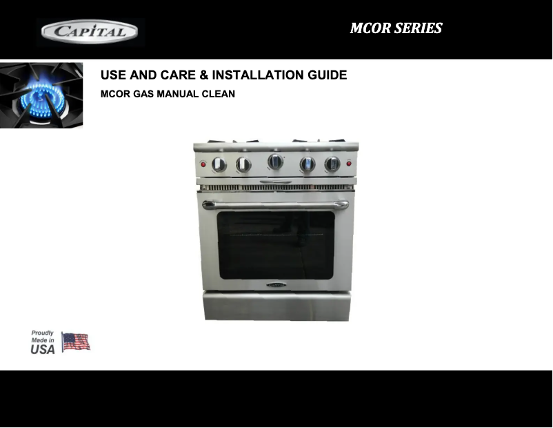 Page 1 of the manual User Manual Capital MCOR488-N