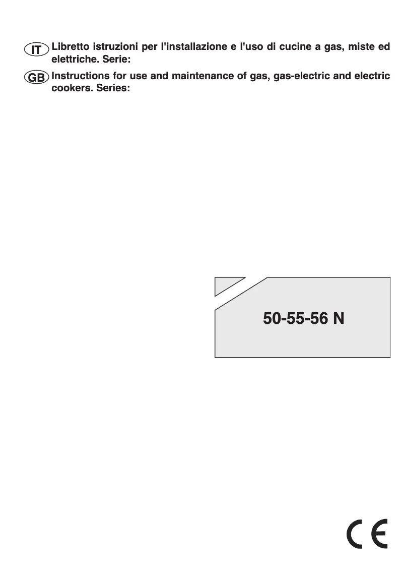 Page 1 of the manual User Manual Bompani BI513EA/N