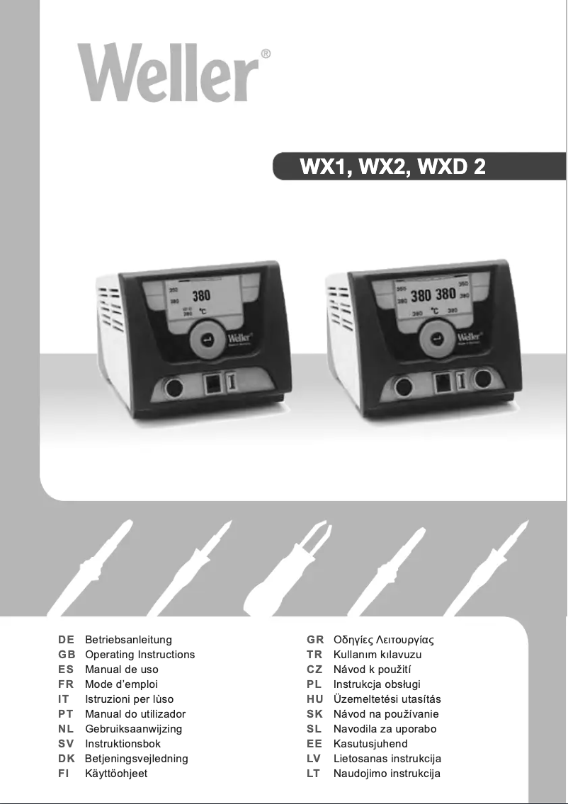 Page 1 of the manual User Manual Weller WXD 2010