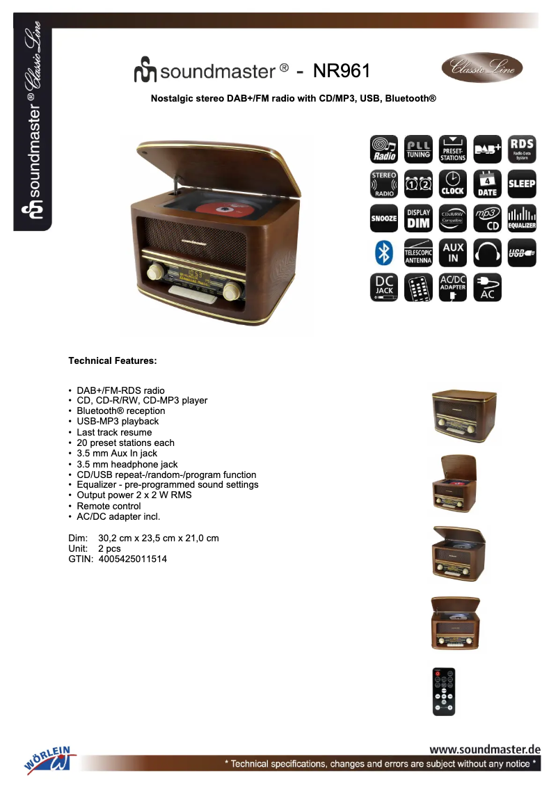 First page image of the manual for NR961