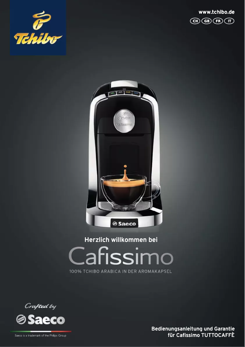 First page image of the manual for Tuttocaffè HD8602