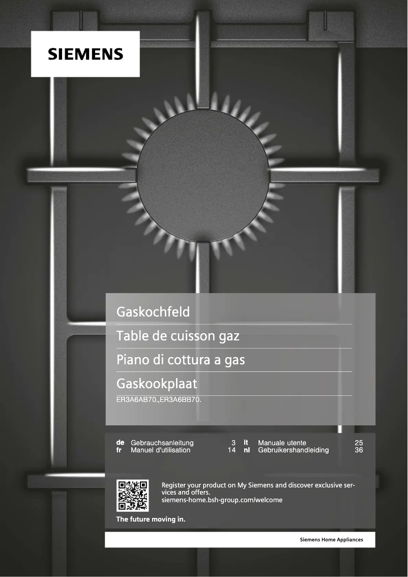 First page image of the manual for ER3A6BB70D