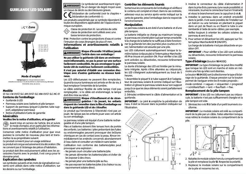 Page 1 of the manual User Manual LightZone GT-SLC-MC-01