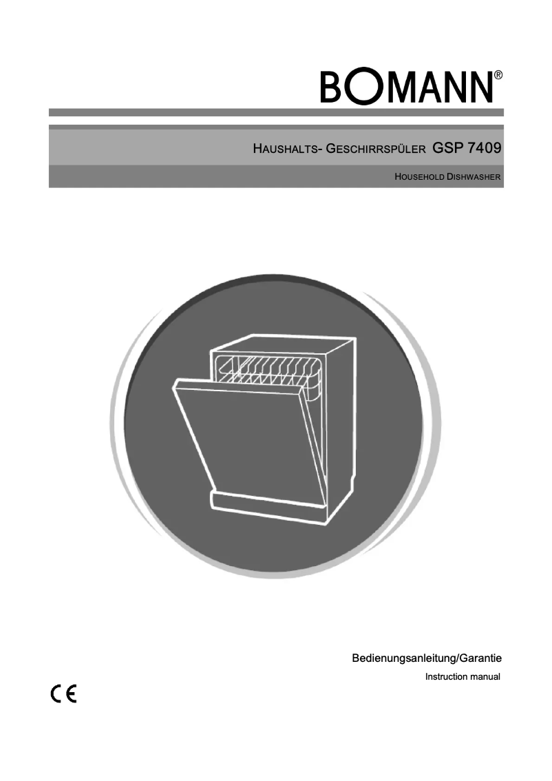 First page image of the manual for GSP 7409