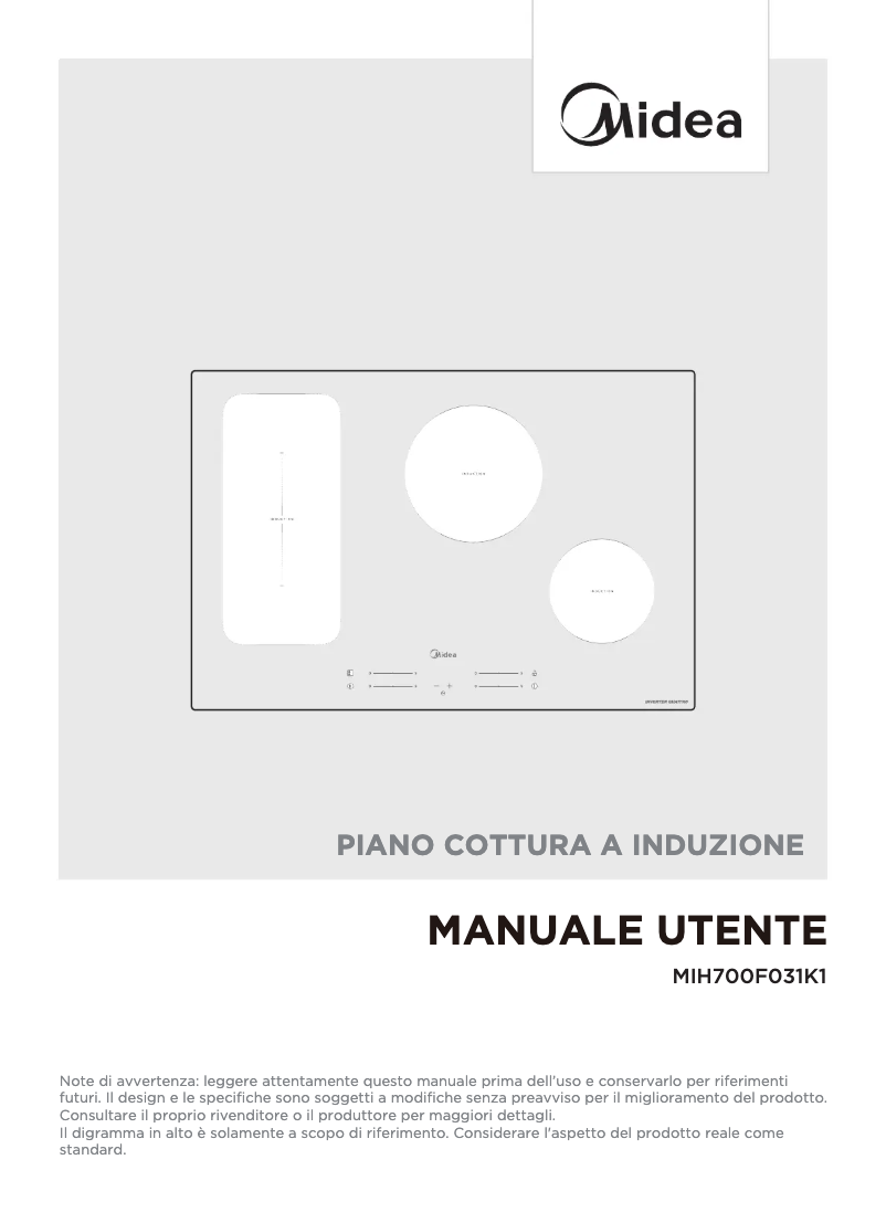 Page 1 de la notice Manuel utilisateur Midea 700F031K1