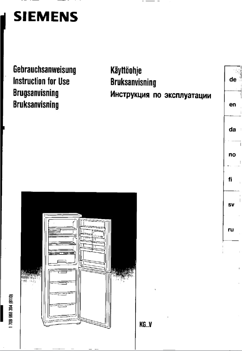 Page 1 of the manual User Manual Siemens KG35V421