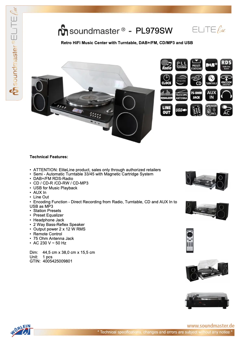 First page image of the manual for PL979