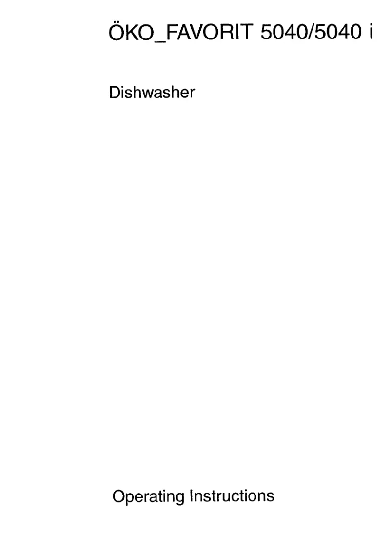 Page 1 of the manual User Manual AEG Favorit 5040d