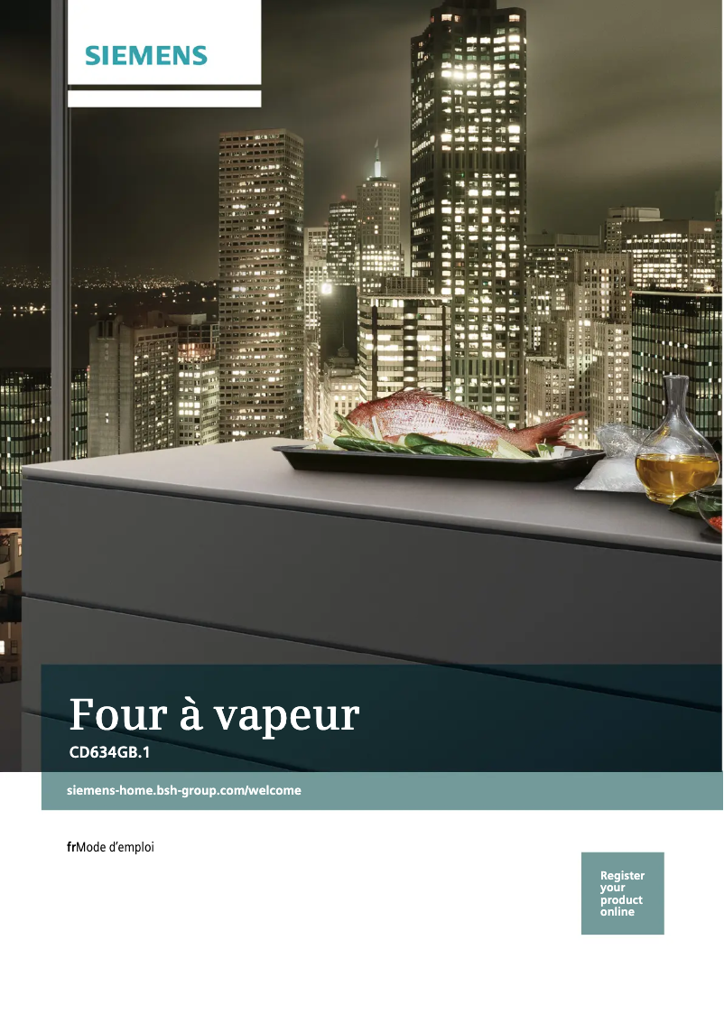 Page 1 of the manual User Manual Siemens CD634GBW1