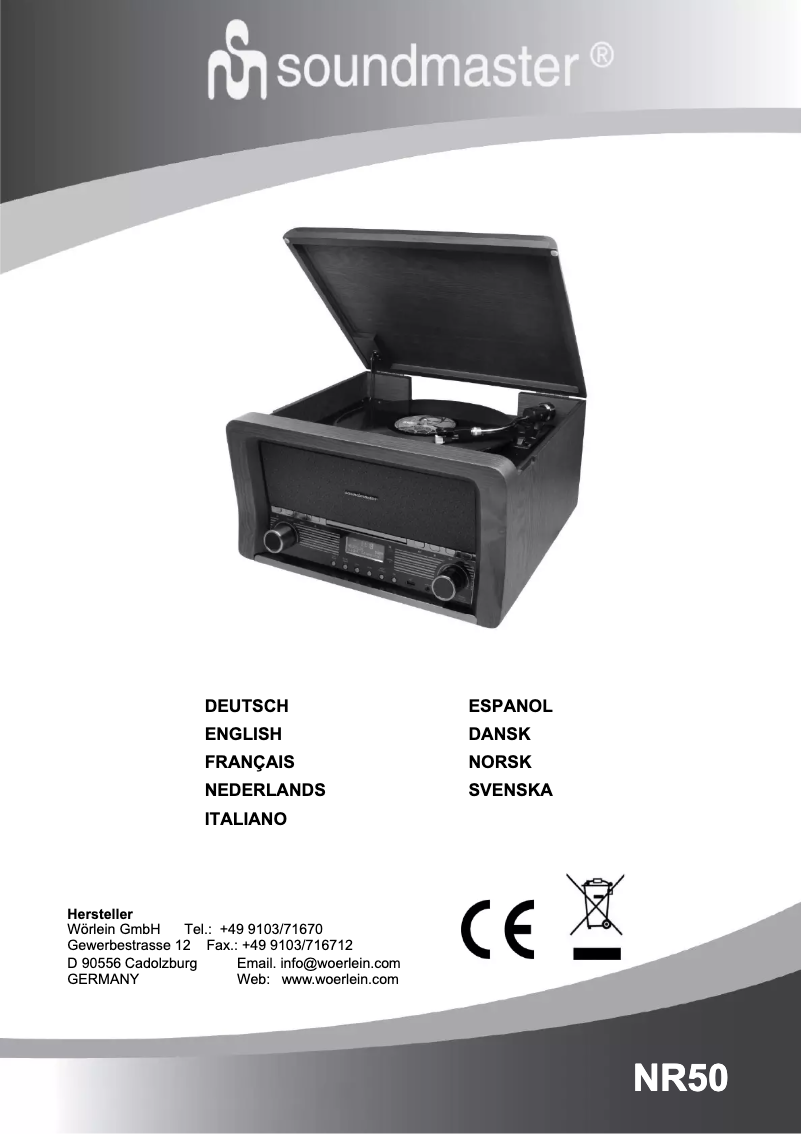 First page image of the manual for NR50