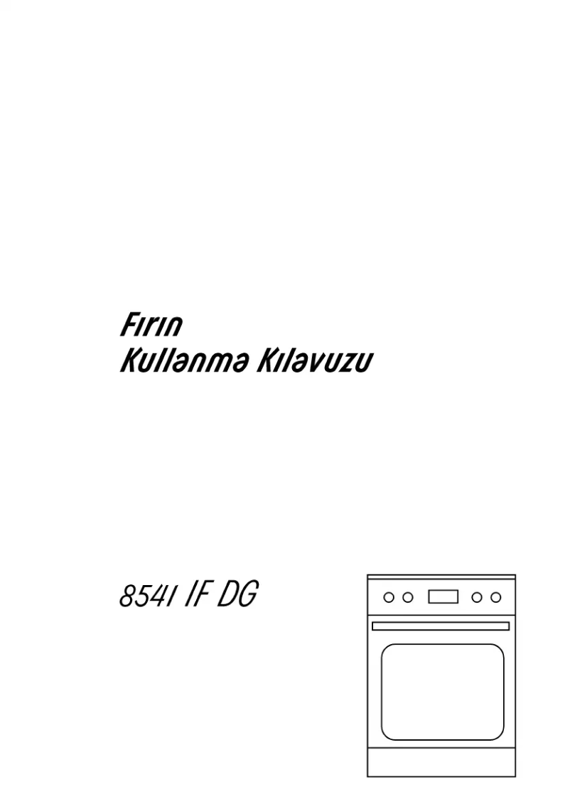 First page image of the manual for 8541 IF DG