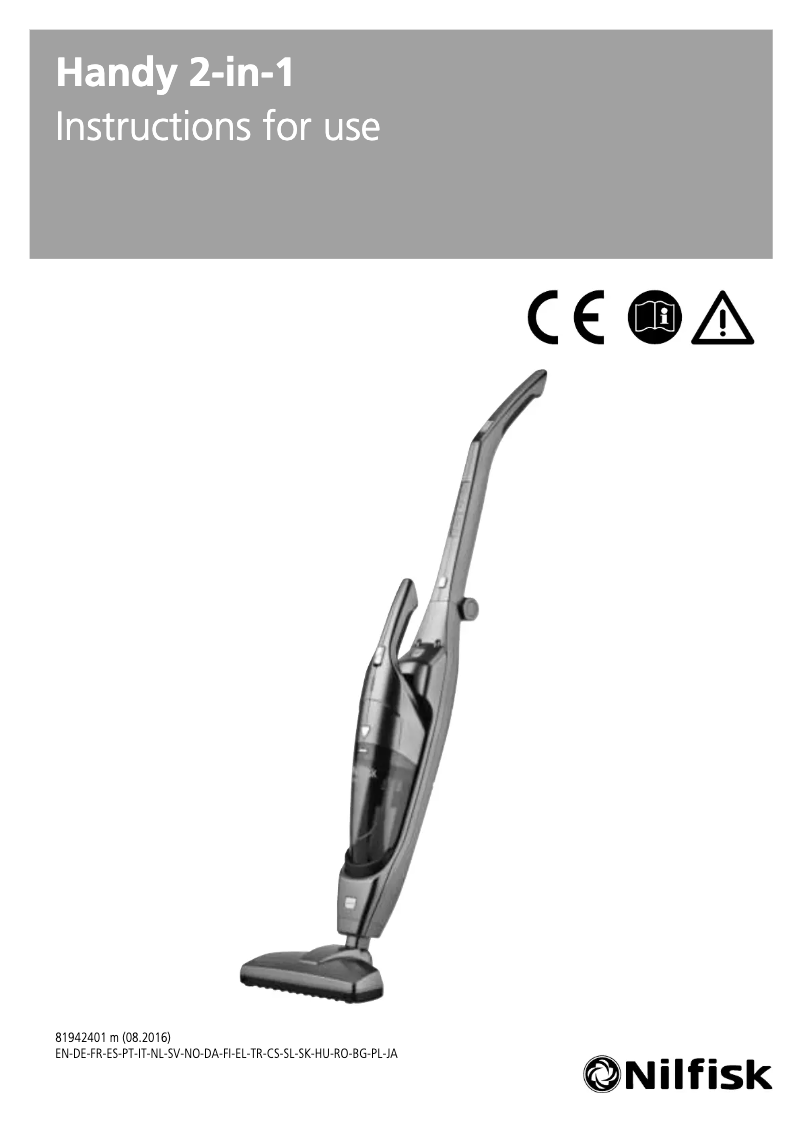 First page image of the manual for Handy 2-in-1