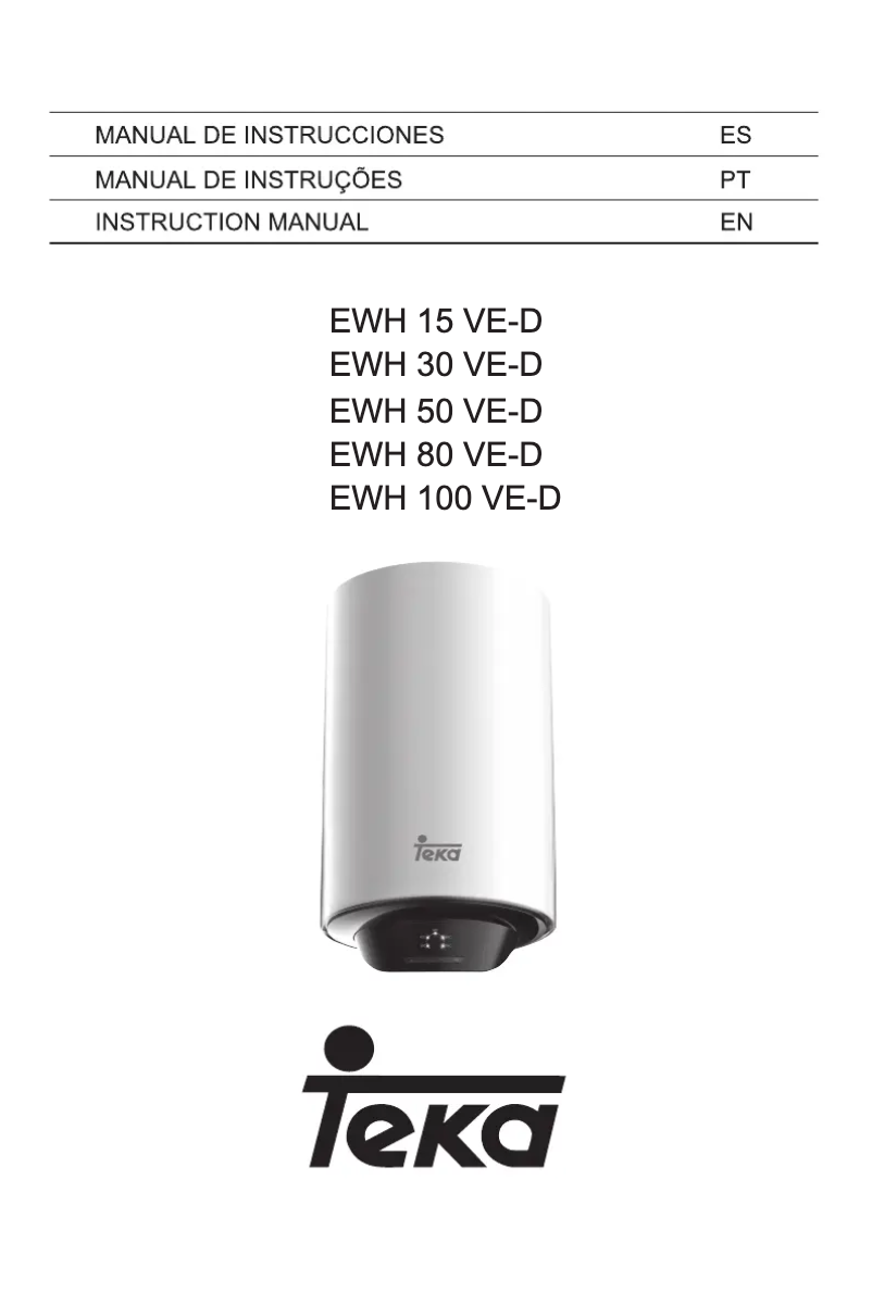 Page 1 of the manual User Manual Teka EWH 50 VE-D
