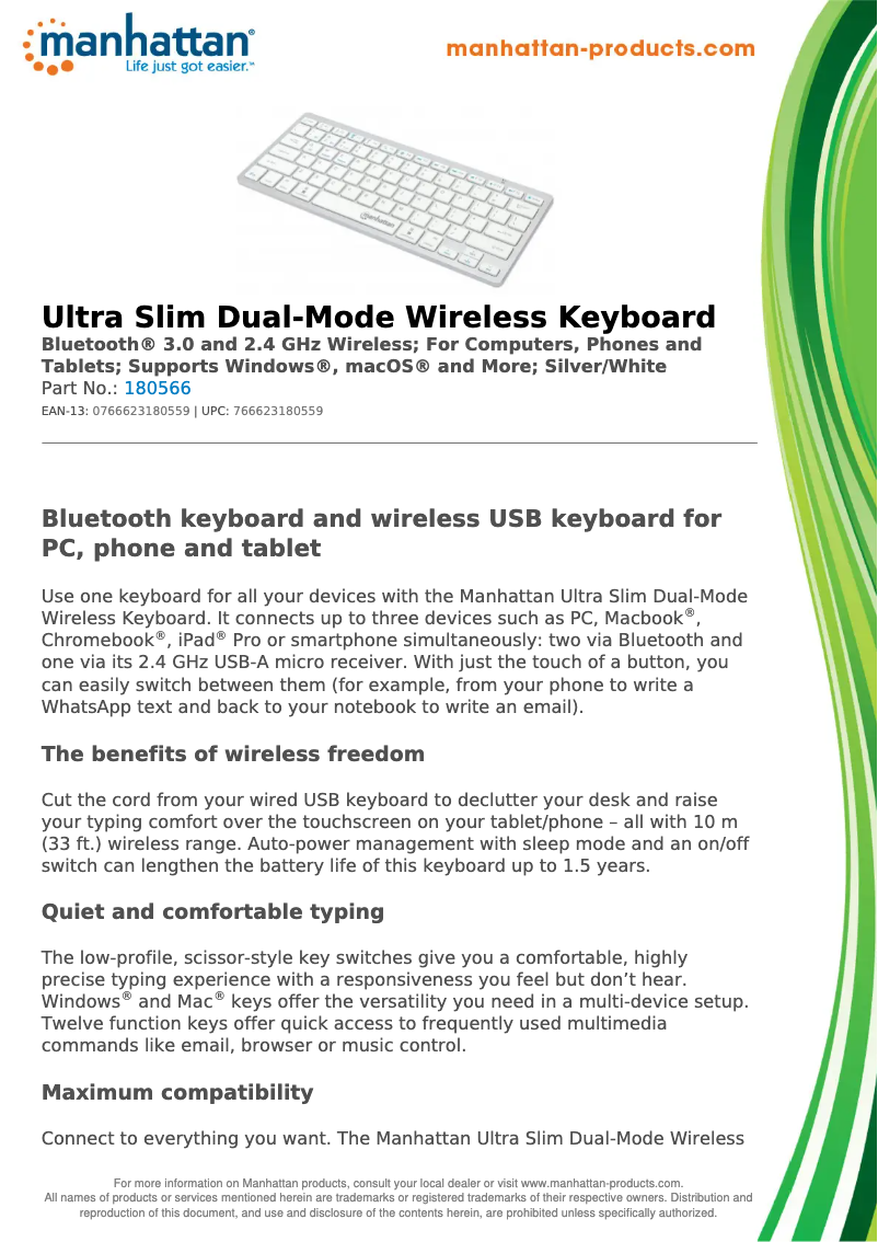 First page image of the manual for 180566