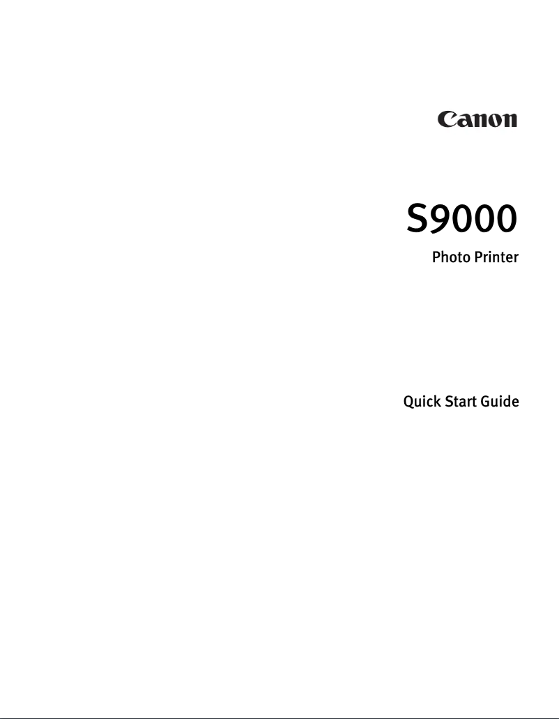 Page 1 of the manual Quick Start Guide Canon Bubble Jet S9000