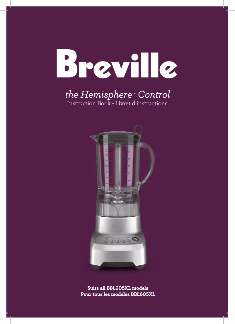 Page 1 of the manual User Manual Breville the Hemisphere Control BBL605XL