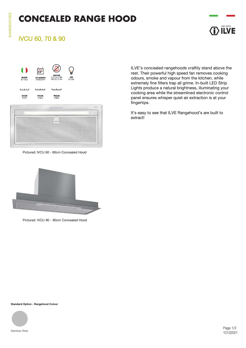 First page image of the manual for IVCU90