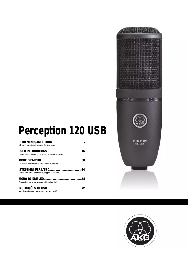 First page image of the manual for Perception 120 USB