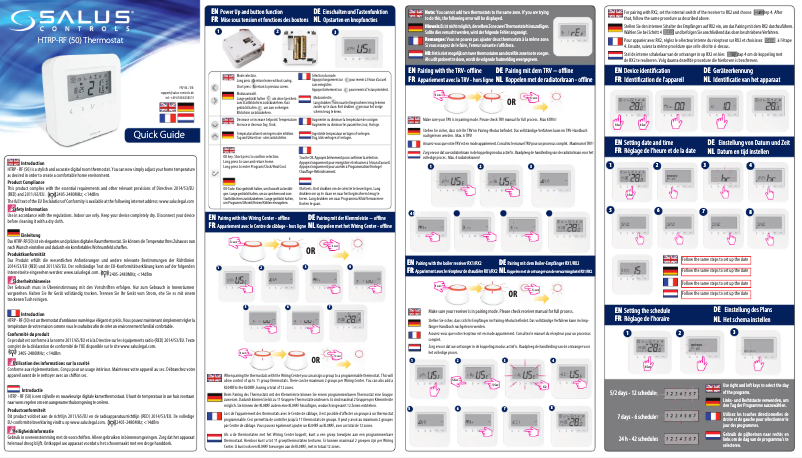 First page image of the manual for HTRP-RF50