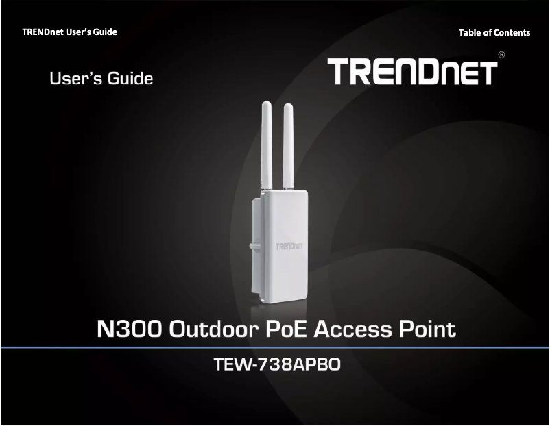 First page image of the manual for TEW-739APBO