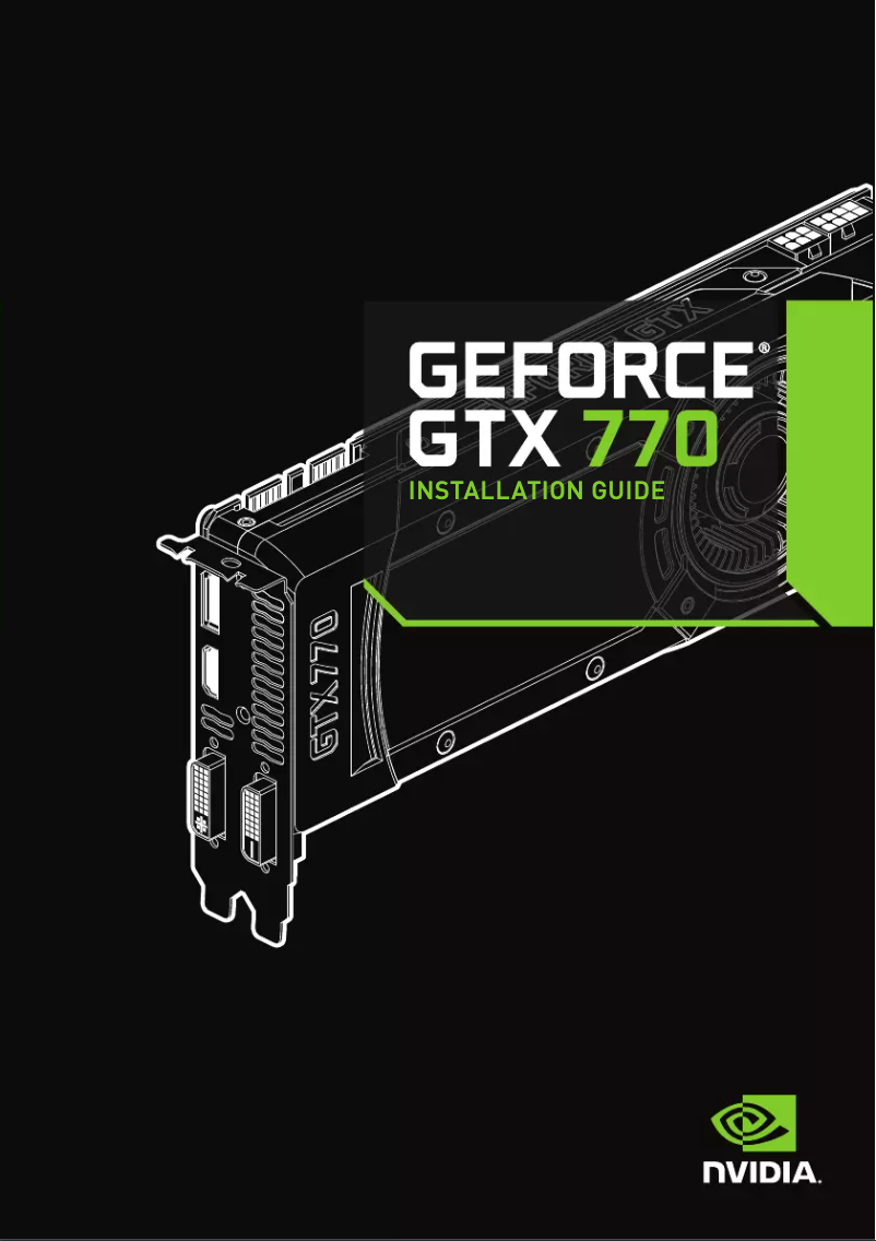 Page 1 of the manual User Manual Nvidia Geforce GTX 770