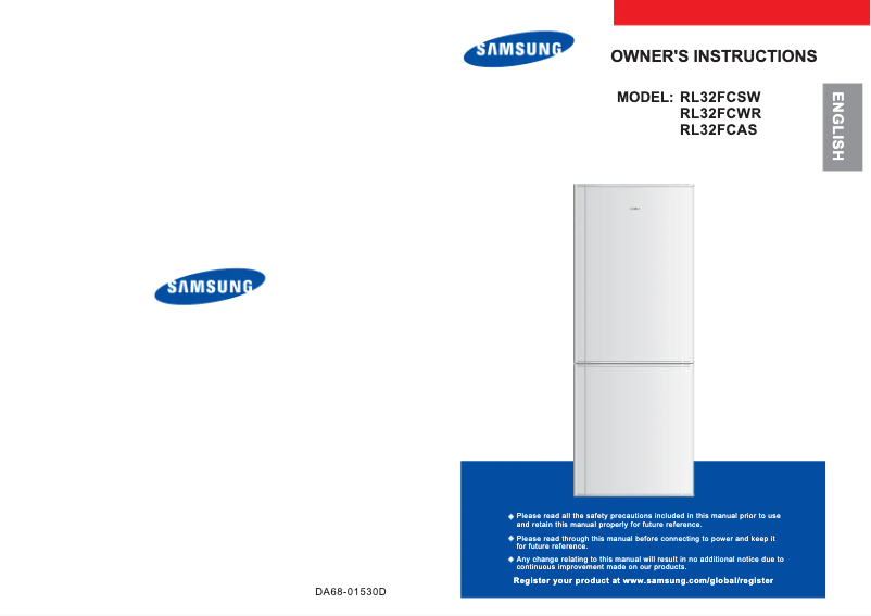 First page image of the manual for RL24FCAS