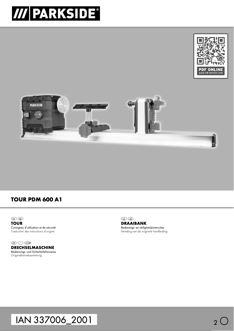 Page 1 of the manual User Manual Parkside PDM 600 A1