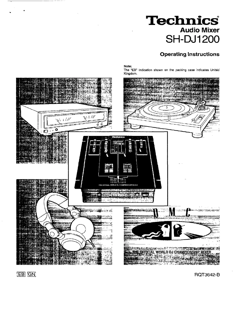 Page 1 of the manual User Manual Technics SH-DJ1200