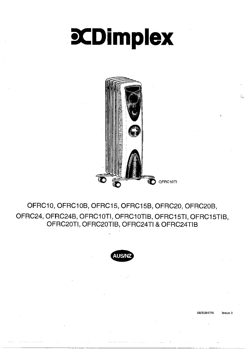 First page image of the manual for OFRC15TIB