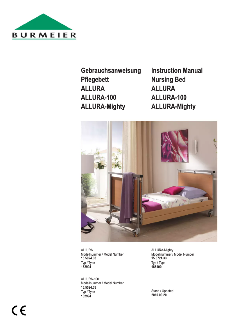 First page image of the manual for Allura