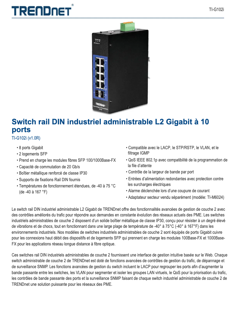 First page image of the manual for TI-G102i