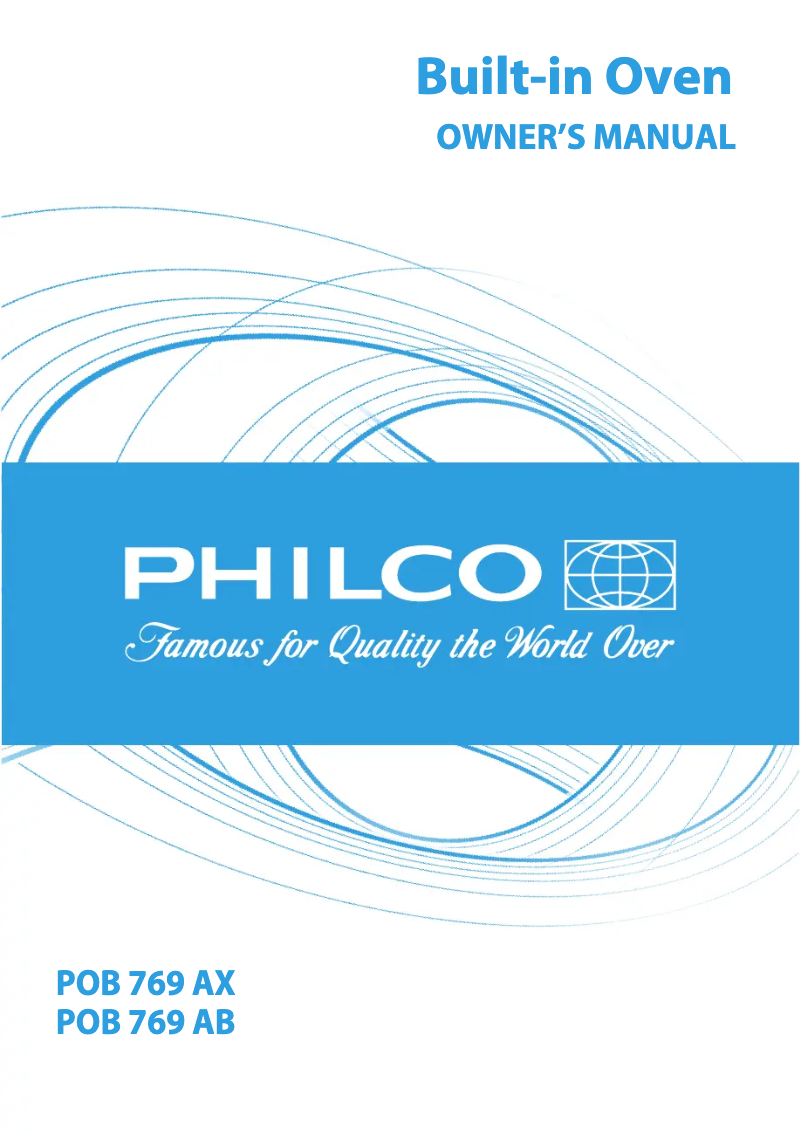 Page 1 of the manual User Manual Philco POB 769 AX