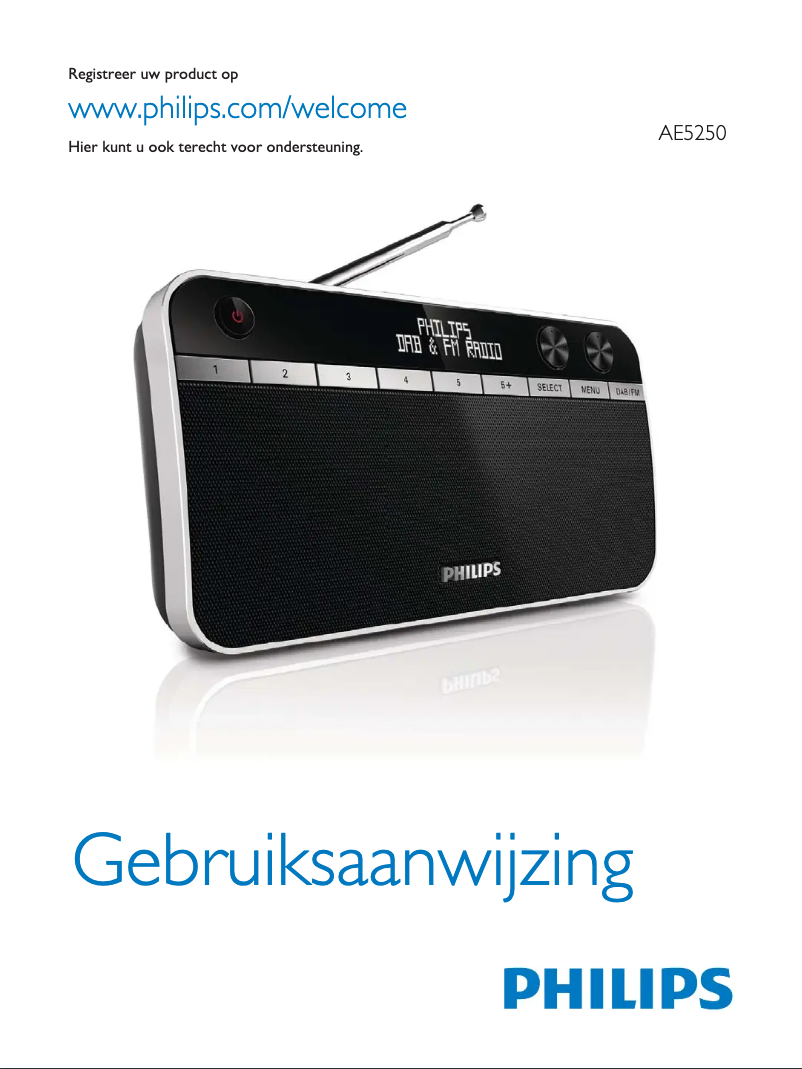 Page 1 of the manual User Manual Philips AE5250 DAB+