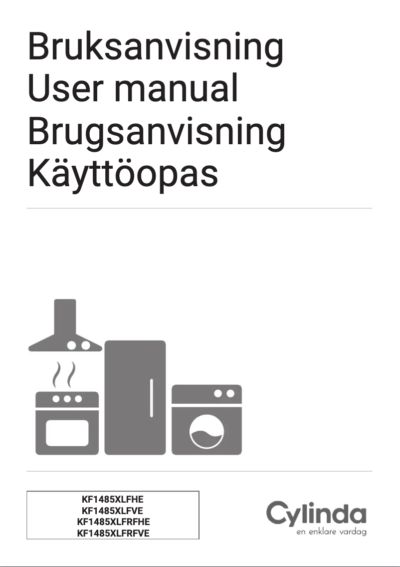 First page image of the manual for KF1485XLFRFVE