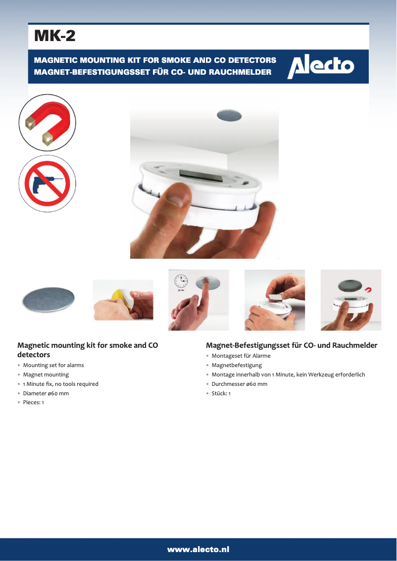 Page 1 de la notice Manuel utilisateur Alecto MK-2