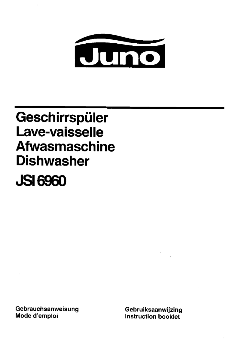 Page 1 of the manual User Manual Juno JSI6960