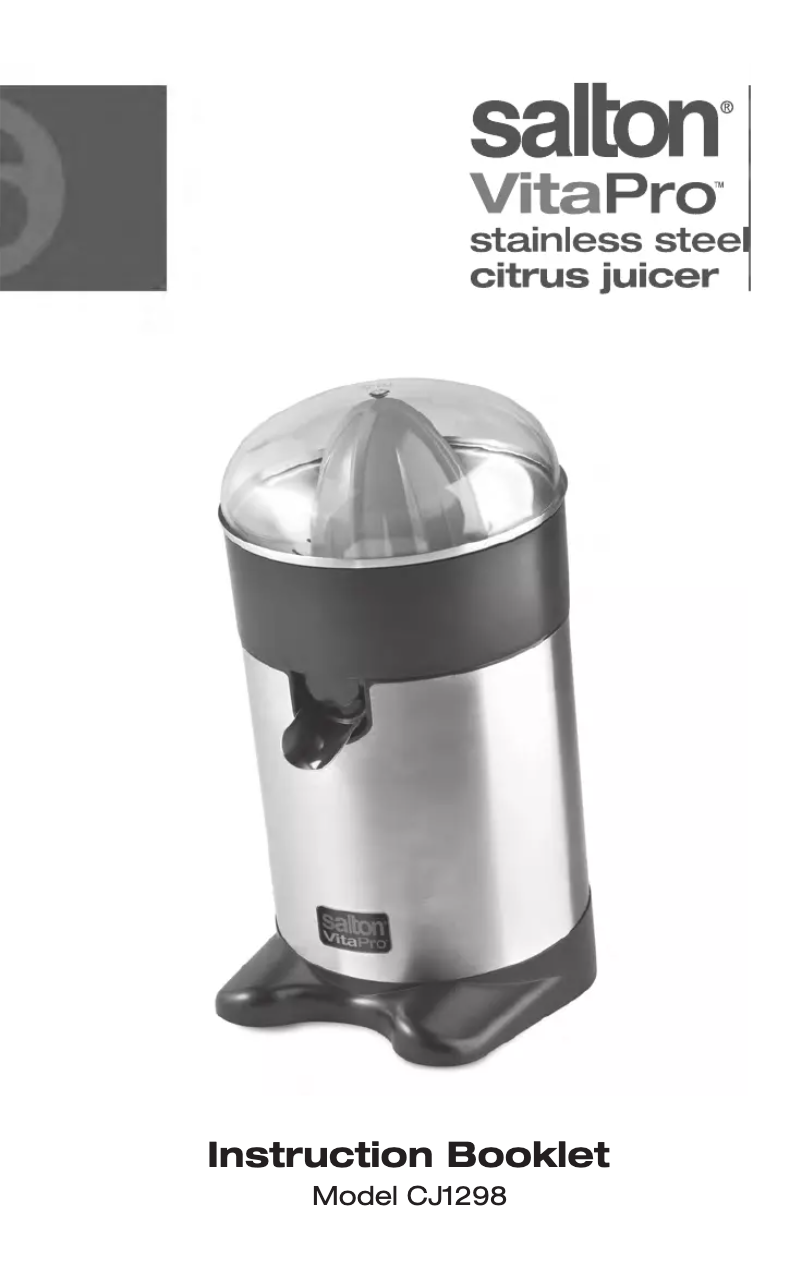 First page image of the manual for VitaPro CJ1298