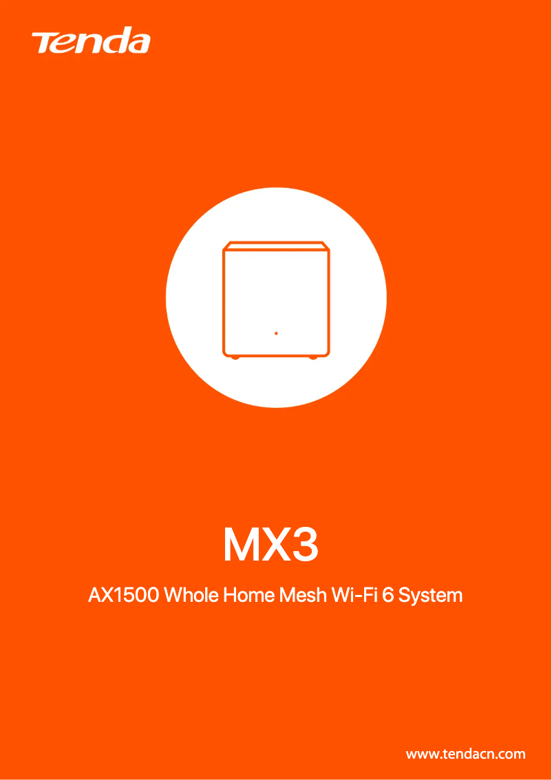 First page image of the manual for MX3