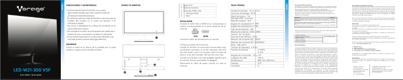 First page image of the manual for LED-W21-300V5F