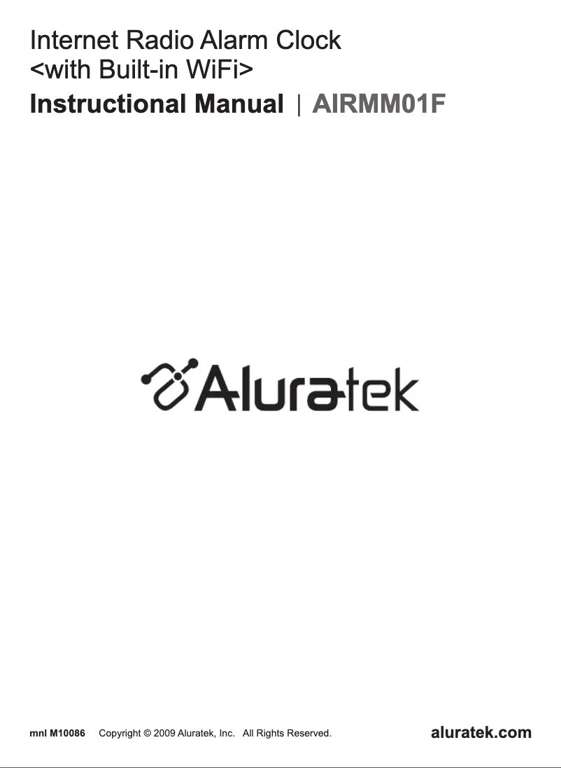 Page 1 of the manual User Manual Aluratek AIRMM01F