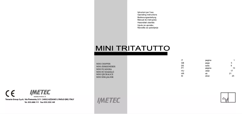Page 1 of the manual User Manual Imetec Bimbo HM3