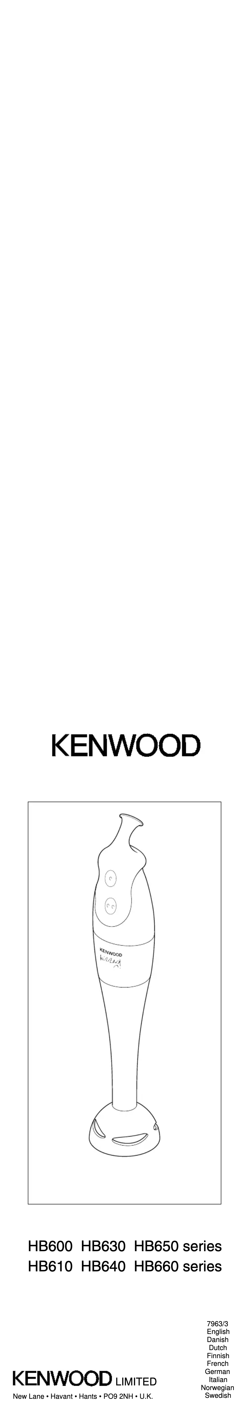 Page 1 of the manual User Manual Kenwood HB655
