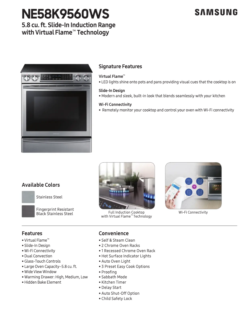 Page 1 of the manual User Manual Samsung NE58R9560WG