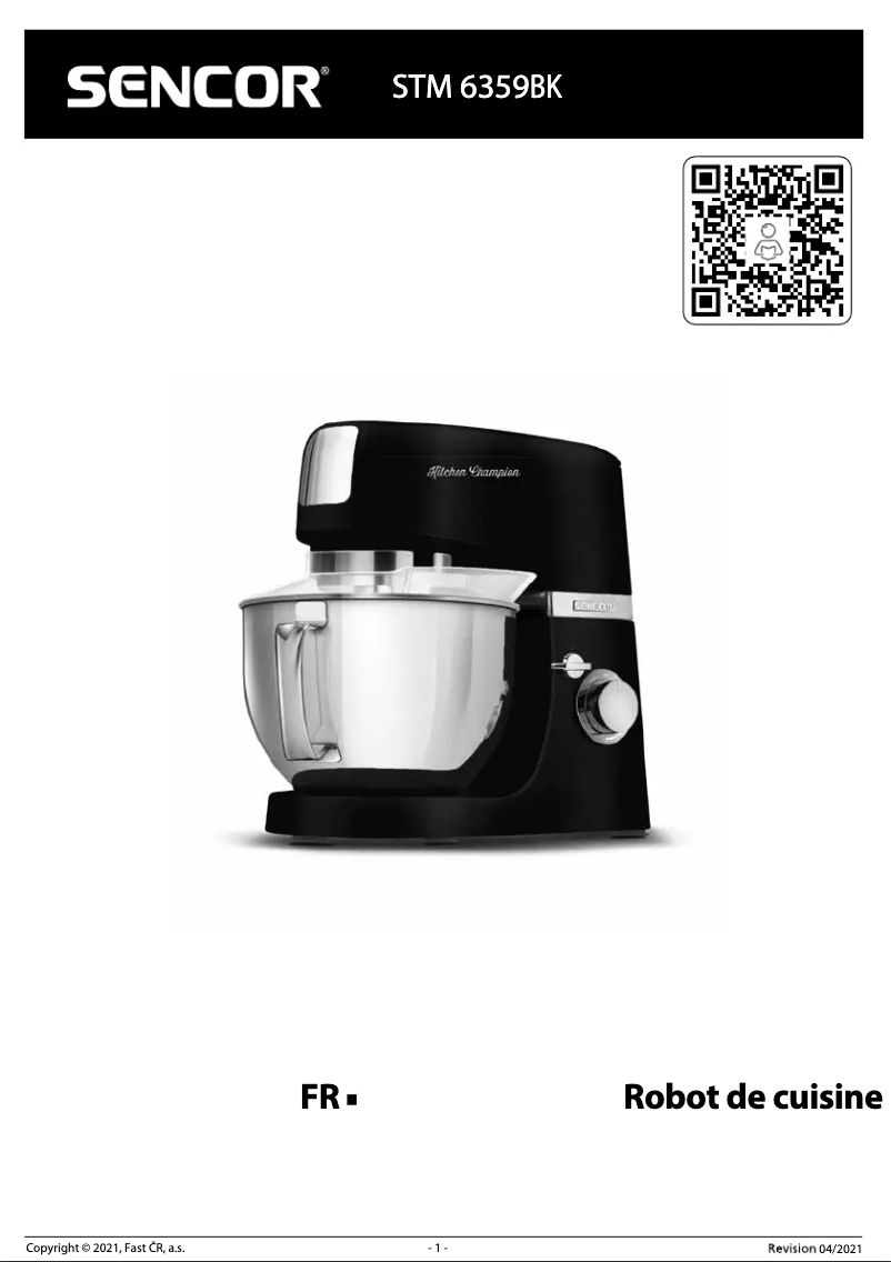 Page 1 of the manual User Manual Sencor STM 6359BK