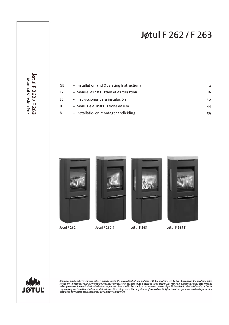 First page image of the manual for F 263